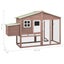 Chicken Coop with Nest Box Mocha and White Solid Fir Wood Oibnll Carousel 2