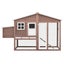 Chicken Coop with Nest Box Mocha and White Solid Fir Wood Oibnll Carousel 4
