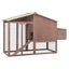 Chicken Coop with Nest Box Mocha and White Solid Fir Wood Oibnll Carousel 5