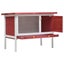 Outdoor Rabbit Hutch 1 Layer Red Wood Oibntb Carousel 7