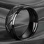 Men's Titanium Gun-Metal Black Band with Edgy Groove Detailing Carousel 2