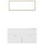 Bathroom Furniture Set White and Sonoma Oak Chipboard Tbibnki Carousel 5
