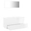 Bathroom Furniture Set Glossy Look White Chipboard Tbiolon Carousel 4