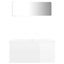 Bathroom Furniture Set Glossy Look White Chipboard Tbiolon Carousel 5