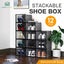 12PCS Shoe Box Storage Display Case Black Carousel 2