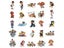100PCS Kids Anime PAW Patrol Dog Toy Stickers Cartoon Animal Bubble Suitcase Carousel 5