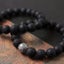 Men's Edgy Volcanic Lava Stone Bracelet Carousel 3