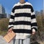 Autumn Winter Striped Fashion Casual Loose Male Sweaters Long Sleeve Carousel 4