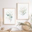 2pcs Boho Watercolor Flowers Green Leaves Canvas Painting Posters Carousel 2