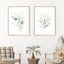 2pcs Boho Watercolor Flowers Green Leaves Canvas Painting Posters Carousel 3