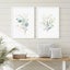 2pcs Boho Watercolor Flowers Green Leaves Canvas Painting Posters Carousel 4