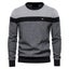New Spliced Cotton Sweater Men Casual O-Neck High Quality Pullover Carousel 2