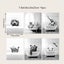 6PCS Happy Animals Swimming Black White Elephant Dog Posters Wall Art Carousel 2