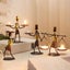 Nordic Metal Candlestick Abstract Character Sculpture Candle Holder Carousel 4