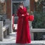 Original Hanfu Women's Ancient Costume Red Elegant Sequins Shimmering Carousel 6
