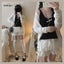 y2k Mini Skirt s Kawaii Lace Up Pleated Bow Cotton Skirt Women Carousel 3