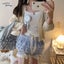 y2k Mini Skirt s Kawaii Lace Up Pleated Bow Cotton Skirt Women Carousel 6