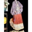 Ming Dynasty Han fu Square-neck Patchwork Print Horse Face Skirt Carousel 3