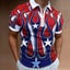 Fashion Men's Clothes Polo Shirts Street American Flag Print Casual Carousel 3