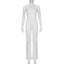 Sexy Backless Y2K Casual Slim Jumpsuits Solid White Female Sleeveless Carousel 5