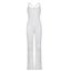 Sexy Backless Y2K Casual Slim Jumpsuits Solid White Female Sleeveless Carousel 6