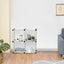 SOGA 2X 4-Cube Transparent Shelf Box Portable Cubby DIY Storage Shelves Modul... Carousel 4