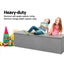 Artiss Storage Ottoman Blanket Box Grey Large Fabric Rest Chest Toy Foot Stool Carousel 5