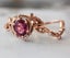 *CLEARANCE* Fancy Oval-Cut Ruby & CZ Diamond Ring Set / 18KGP Rose Gold - S9 Carousel 4