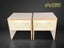 DEAL! Plywood Warm White bedside tables Set of two Carousel 1