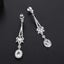 925 Sterling Silver Bridal Dangle Crystal Earrings "Esther" Carousel 3
