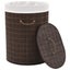 Bamboo Laundry Bin Oval Dark Brown Xaxixn Carousel 5