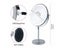 8 Inch Makeup Mirror With LED 3 Color Lights 5X7X10X Magnification Double Sided Carousel 7