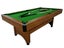 7ft Pool Table with Balls & Cues - Indoor Eight Ball Table - Wood / Green Carousel 9