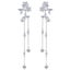 Silver Crystal Tassel Drop Earrings "Bali" Carousel 4