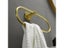 Brushed Gold Aluminum Bathroom Towel Holder Wall Mounted Towel Holder Round Carousel 4