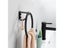 Matte Black Bathroom Towel Holder Space Aluminium Towel Ring Wall Mounted Carousel 4