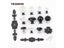 Black Diamond Shape Crystal Glass Cabinet Hardware Handles Carousel 2