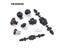 Black Diamond Shape Crystal Glass Cabinet Hardware Handles Carousel 3