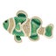 Cute Critters Brooch - Clown Fish - Green or Yellow Enamel With Crystals, Fun... Carousel 2