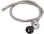 LPG QCC Gas Regulator with 1.5m Stainless Steel Braided Hose 1/4" Swivel Nut Carousel 2