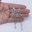 Silver Crystal Tassel Drop Earrings "Bali" Carousel 6