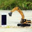Die-cast Excavator Model Scale, 1:50, Huina 1710 YELLOW Carousel 7