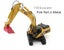 Die-cast Excavator Model Scale, 1:50, Huina 1710 YELLOW Carousel 13