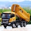 Die-cast Dump Truck, 1:50, Metal, Huina 1718 (YELLOW) Carousel 1