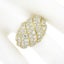 Vintage French 18k Gold 3.00ctw Fiery Diamond Bold Dome Bombe Cocktail Ring Carousel 2