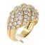 Vintage French 18k Gold 3.00ctw Fiery Diamond Bold Dome Bombe Cocktail Ring Carousel 3