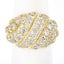 Vintage French 18k Gold 3.00ctw Fiery Diamond Bold Dome Bombe Cocktail Ring Carousel 4