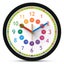 12 inch wall clock for children, mute wall clock for children learning Carousel 5