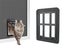 Magnetic Closure Cat Screen Door Frame Pet Entrance Gate for Cats Puppy White Carousel 1