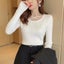 New Wome Round collar Set head Sweater Autumn Long Sleeve Slim Carousel 1